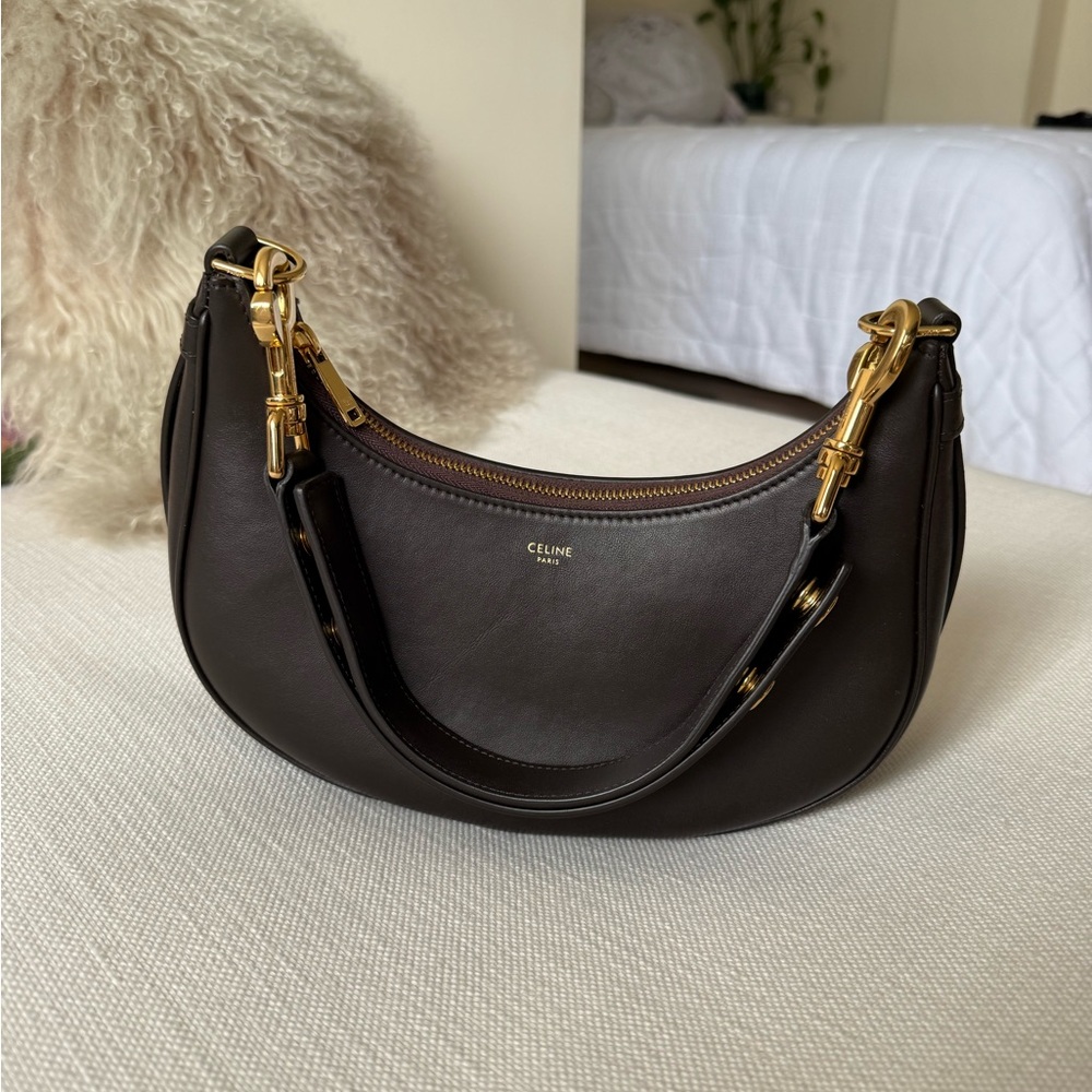 Celine Dark Brown Medium Ava Strap Bag